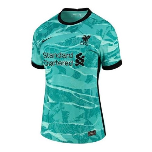 Trikot Liverpool Auswarts Damen 2020-21 Grün Fussballtrikots Günstig